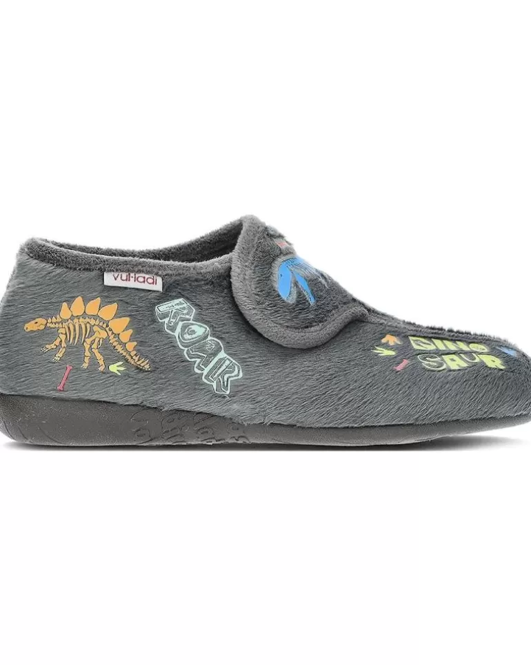 VUL-LADI Calzado De Casa De Niña Y Niño Pantuflas Vulladi 4241 Dino Gris Cheap