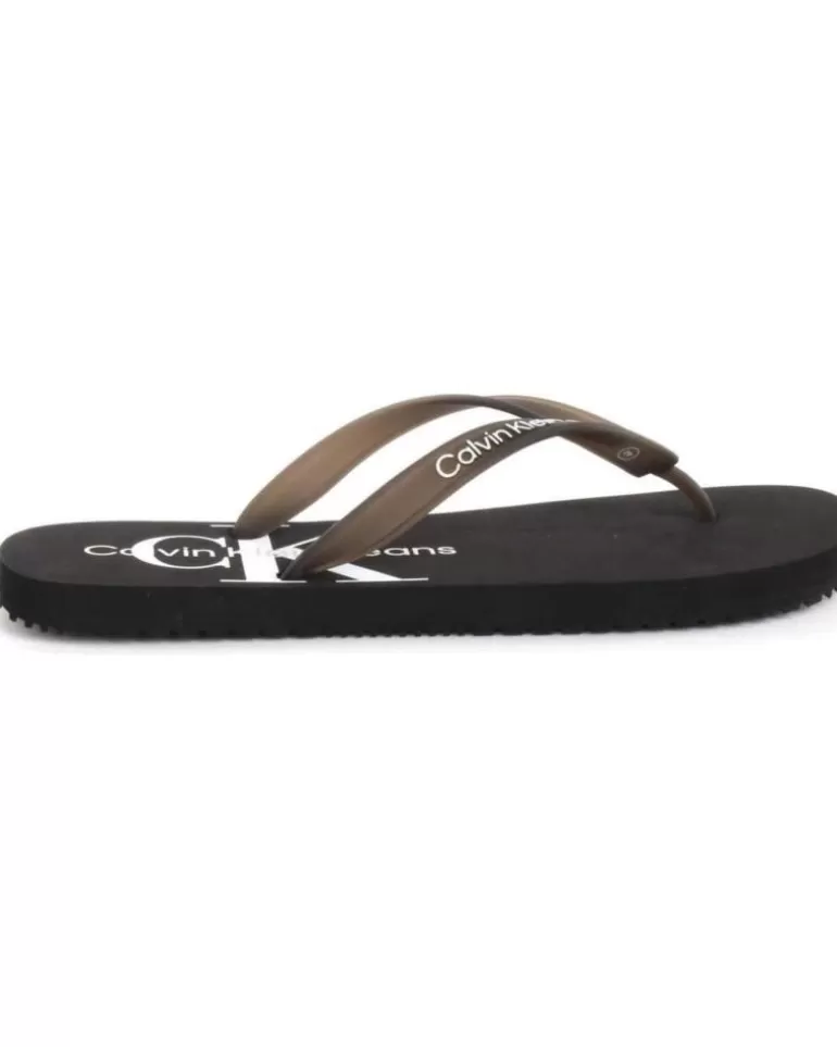 CALVIN KLEIN Chanclas De Hombre Chanclas Jeans Beach Sandal Black Shop