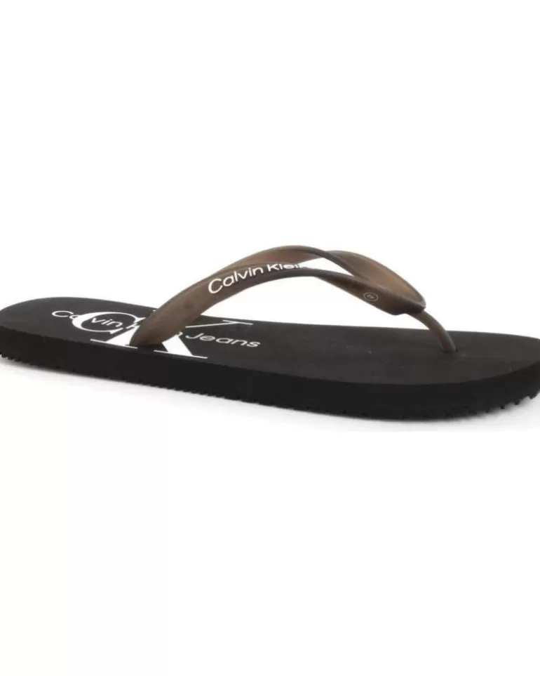 CALVIN KLEIN Chanclas De Hombre Chanclas Jeans Beach Sandal Black Shop