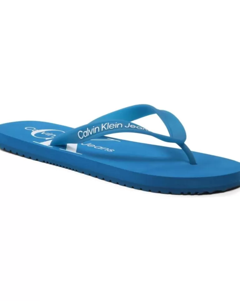 CALVIN KLEIN Chanclas De Hombre Chanclas Jeans Beach Sandal Imperial Blue Cheap