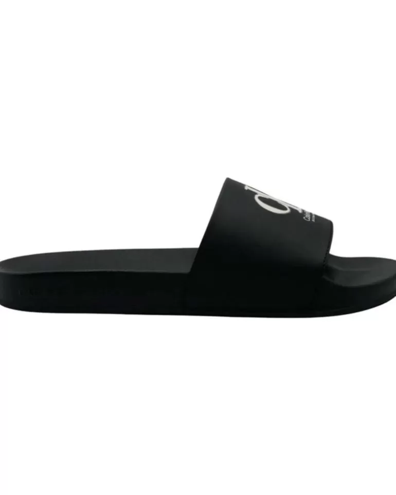 CALVIN KLEIN Chanclas De Hombre Chanclas Jeans Slide Oversi Black Store