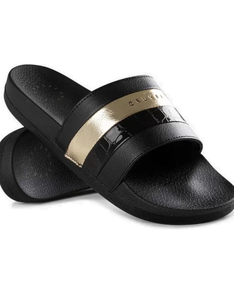 CRUYFF Chanclas De Mujer Aqua Copa Bcn - Croco Patent- Cc231720 Negro Best