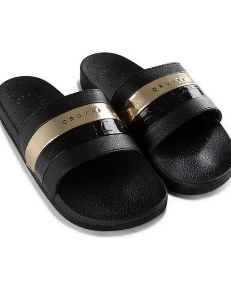 CRUYFF Chanclas De Mujer Aqua Copa Bcn - Croco Patent- Cc231720 Negro Best