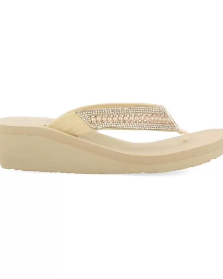 GIOSEPPO Chanclas De Mujer Chanclas De Eva Con Cuña Y Detalle De Tiras Con Perlas Berlo Color Unico Clearance