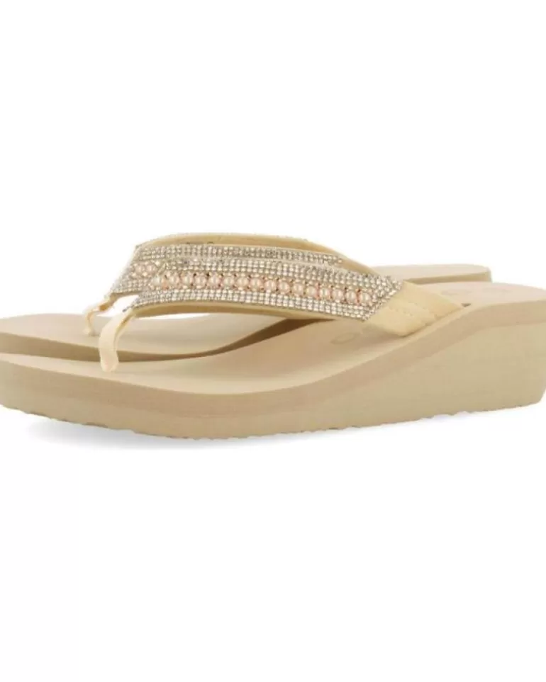 GIOSEPPO Chanclas De Mujer Chanclas De Eva Con Cuña Y Detalle De Tiras Con Perlas Berlo Color Unico Clearance