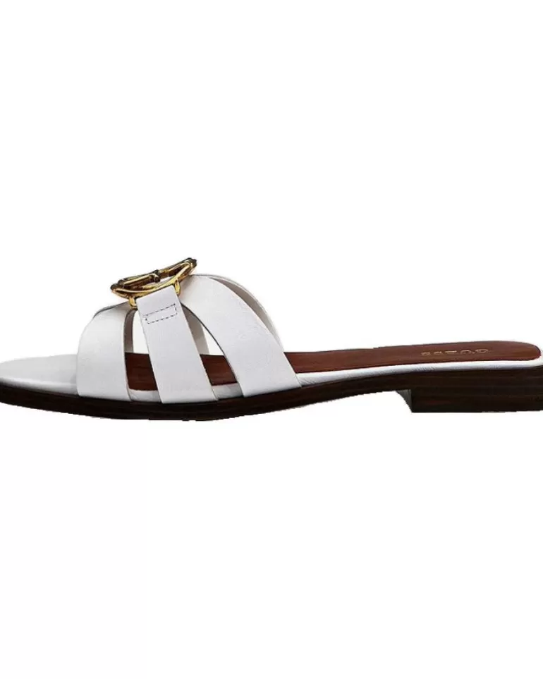 GUESS Chanclas De Mujer Symo Fl6Sym Lea19 Blanco Online