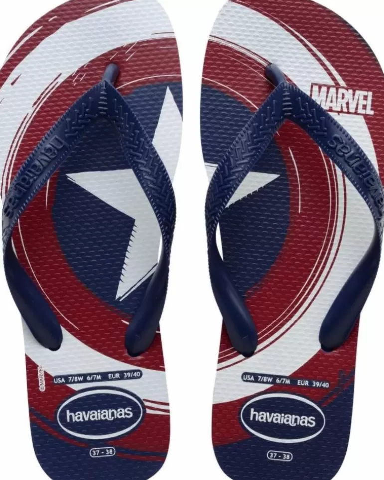 HAVAIANAS Chanclas De Hombre Top Marvel Logomania Azul New