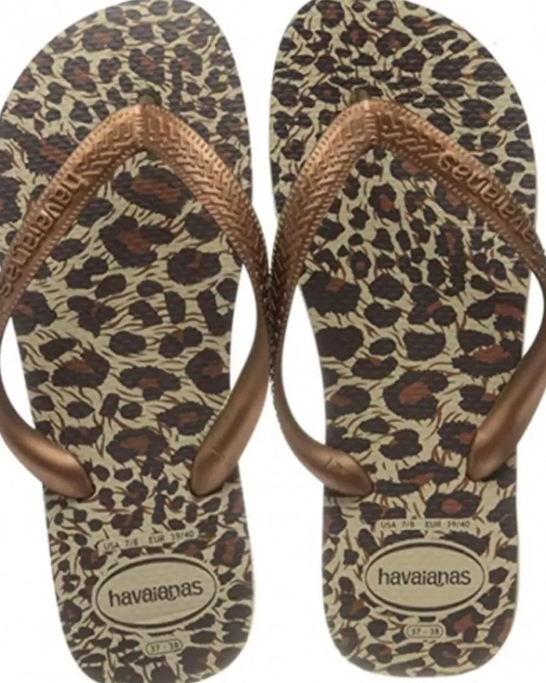 HAVAIANAS Chanclas De Mujer Chanclas Animal Print 4132920-9413 Marron Best Sale