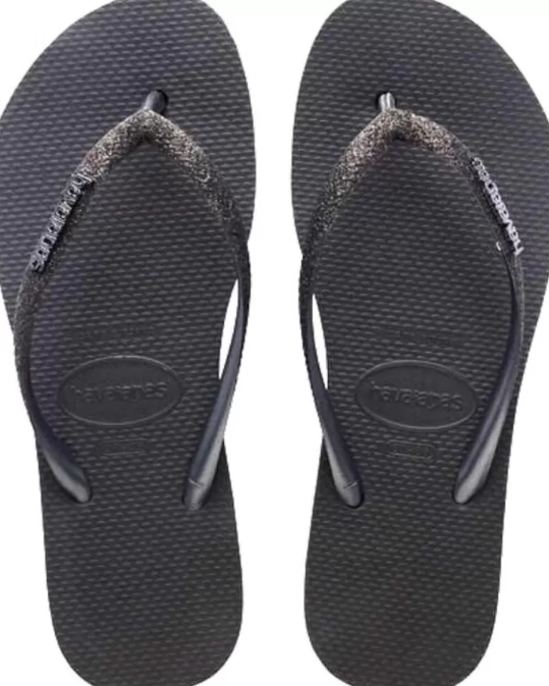 HAVAIANAS Chanclas De Mujer Y Niño Slim Flatform Sparkle 0090 Black Store