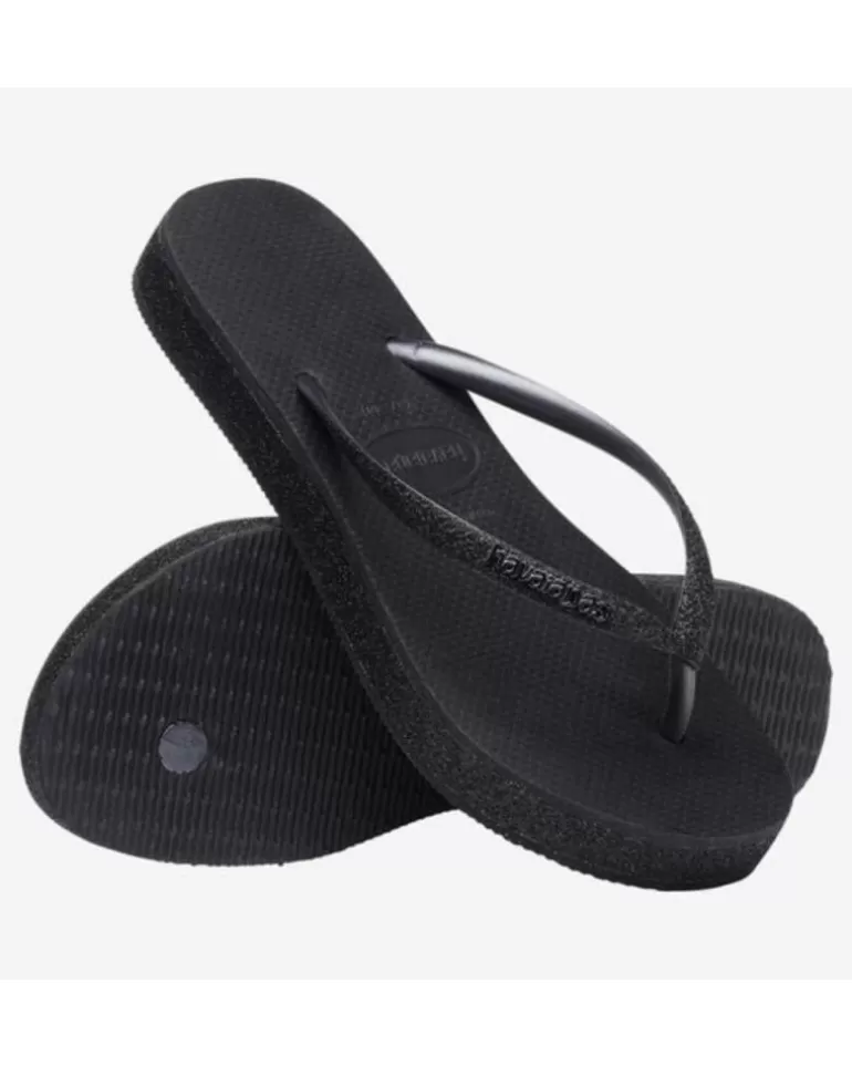 HAVAIANAS Chanclas De Mujer Y Niño Slim Flatform Sparkle 0090 Black Store