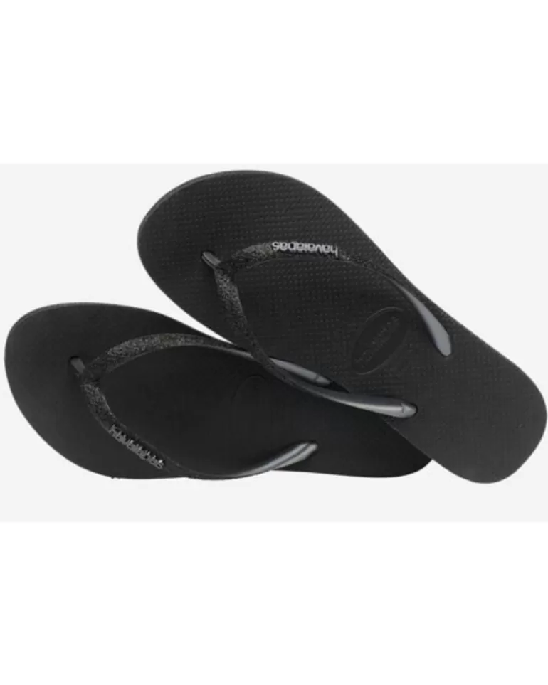 HAVAIANAS Chanclas De Mujer Y Niño Slim Flatform Sparkle 0090 Black Store