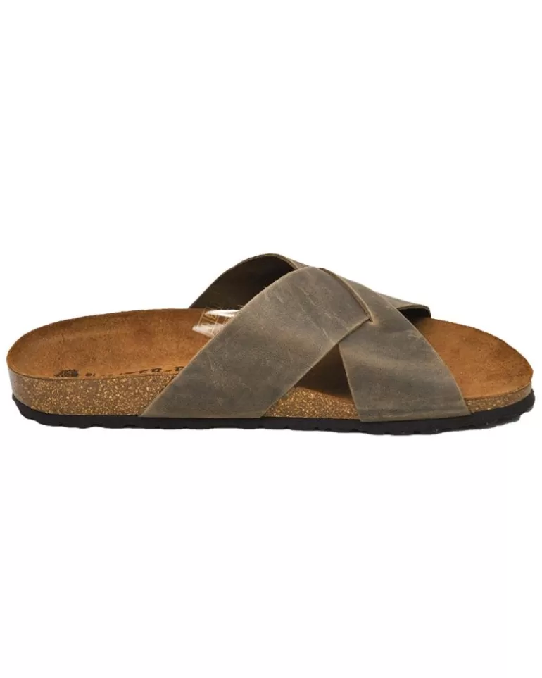 INTERBIOS Chanclas De Hombre Inter-Bios 9509 Sandalia Piel Bio Hombre Pardo Cheap