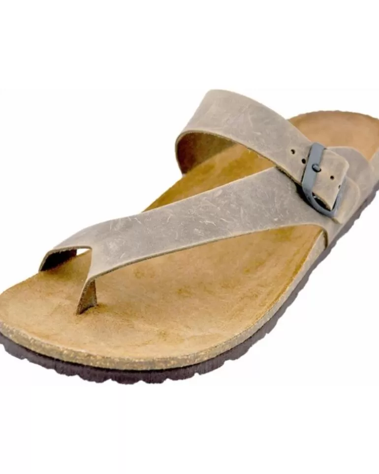INTERBIOS Chanclas De Hombre Inter-Bios 9511 Sandalia Piel Bio Hombre Pardo New