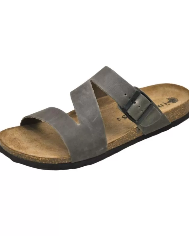 INTERBIOS Chanclas De Hombre Inter-Bios - Sandalias De Piel Bio Para Hombre Cierre De Pardo Store