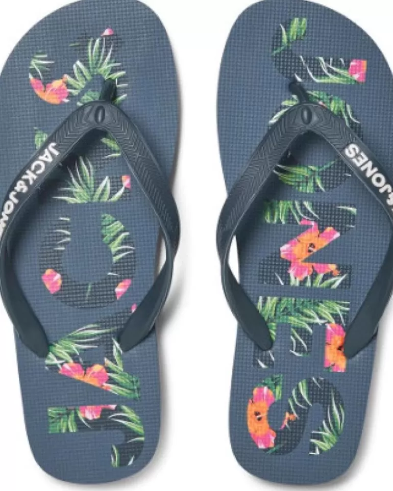 JACK AND JONES Chanclas De Hombre Chancla Logo Jackjones Azul Clearance