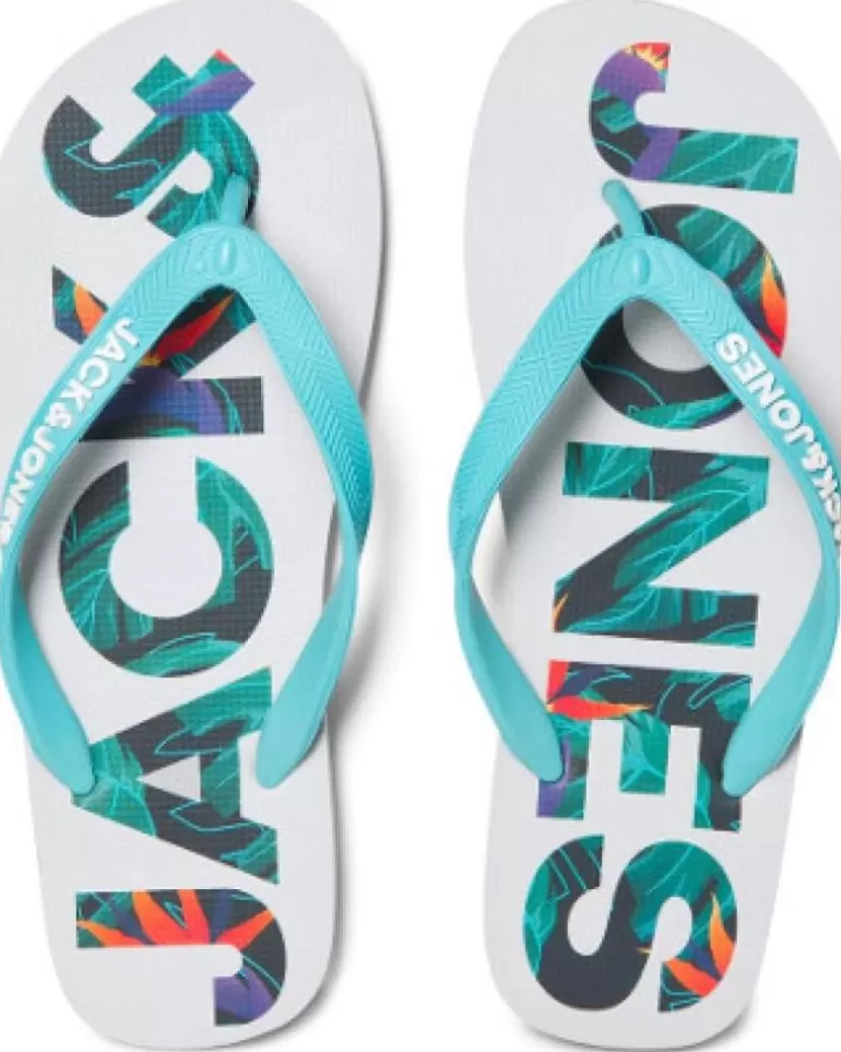 JACK AND JONES Chanclas De Hombre Chancla Logo Jackjones Gris Sale