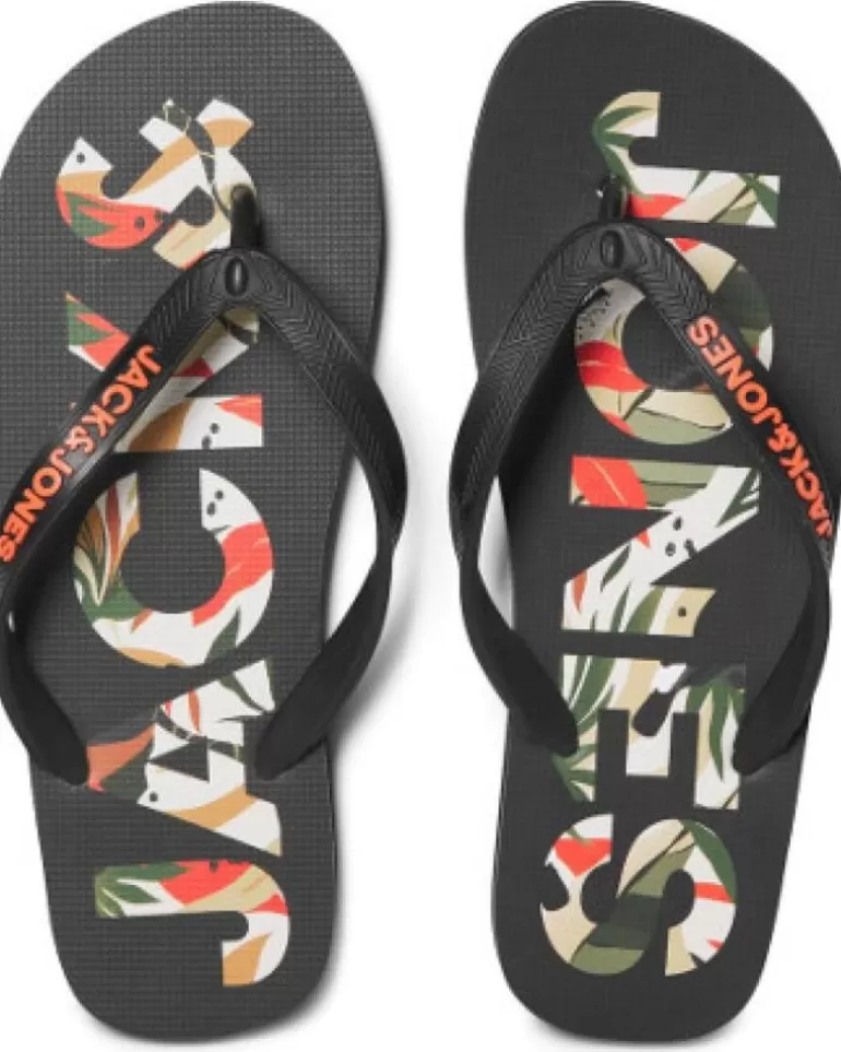 JACK AND JONES Chanclas De Hombre Chancla Logo Negra Jackjones Negro Best
