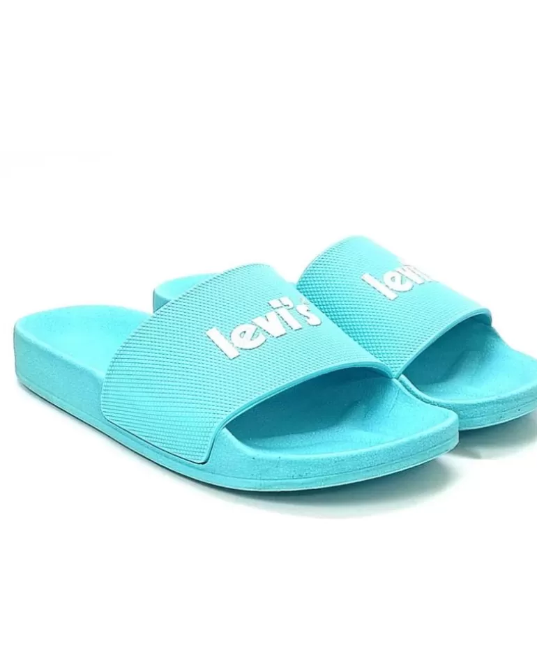 LEVIS Chanclas De Mujer Chancla De Goma Celeste Blue Discount