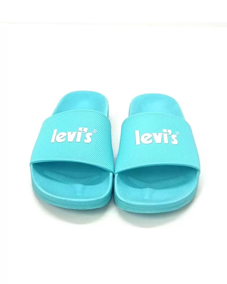 LEVIS Chanclas De Mujer Chancla De Goma Celeste Blue Discount