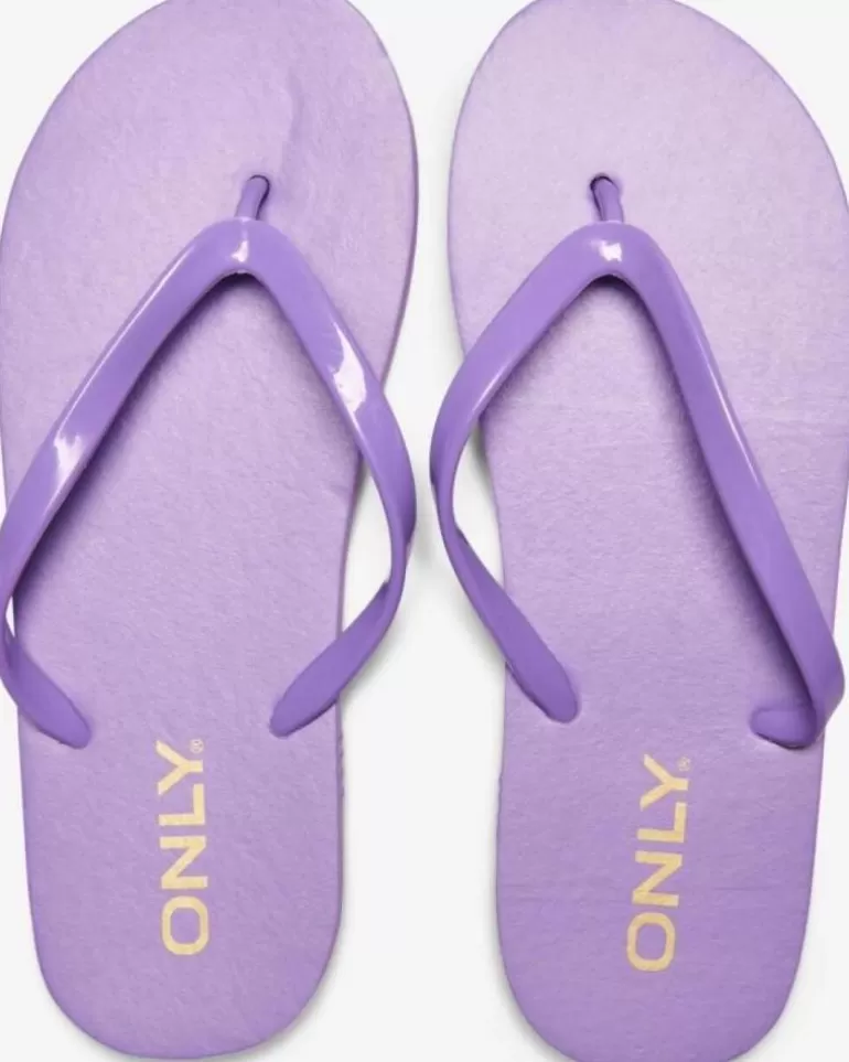 ONLY Chanclas De Mujer Chanclas Moradas 15223698 Lavanda Hot