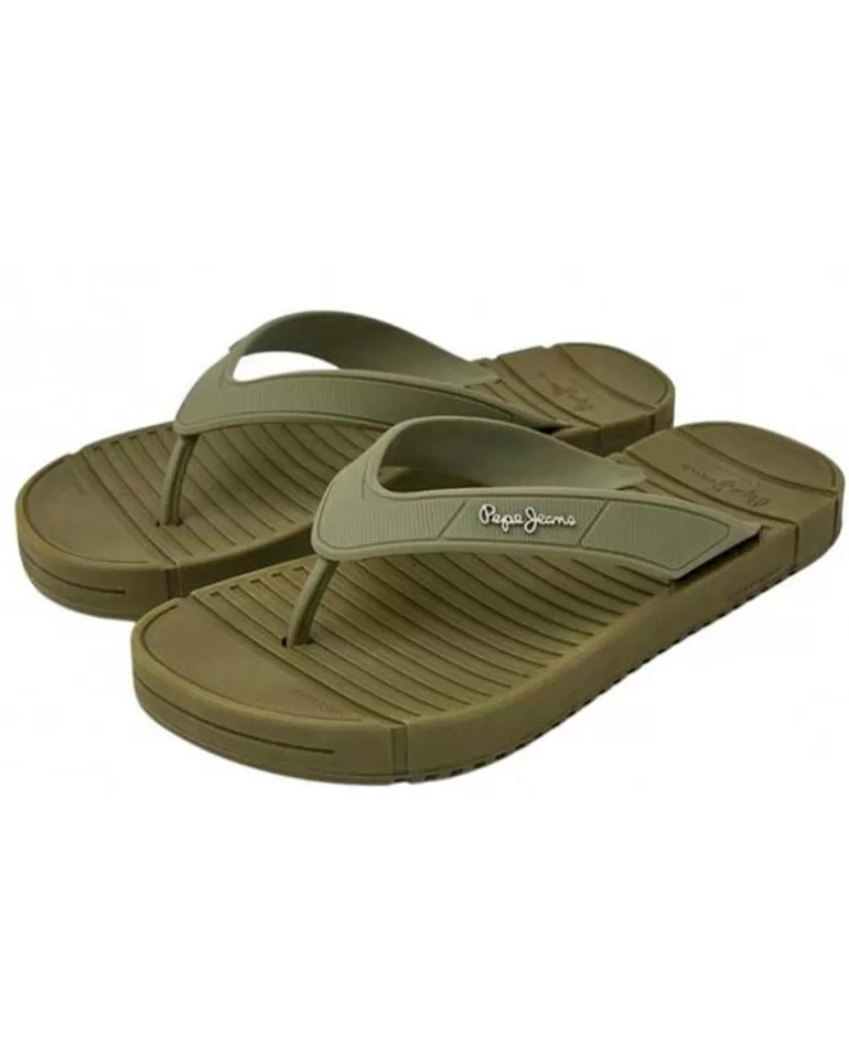 PEPE JEANS Chanclas De Hombre Chanclas Pms70137 Shore M Army Discount