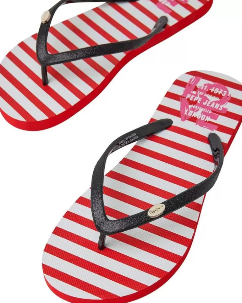 PEPE JEANS Chanclas De Mujer Chanclas Rake Love Red Best