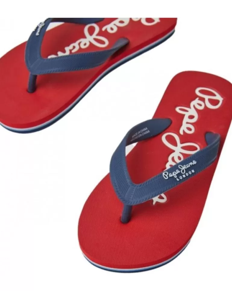 PEPE JEANS Chanclas De Niño Chancla Dedo Bay Beach Rojo Flash Sale