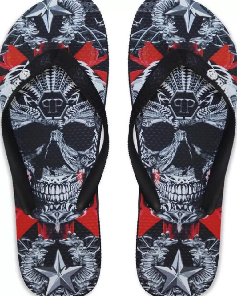 PHILIPP PLEIN Chanclas De Mujer Y Hombre - Brd90099 Black Shop