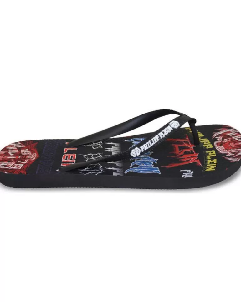 PHILIPP PLEIN Chanclas De Mujer Y Hombre - Brd90299 Black Outlet