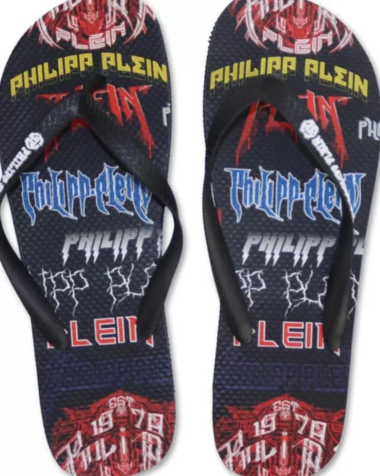 PHILIPP PLEIN Chanclas De Mujer Y Hombre - Brd90299 Black Outlet