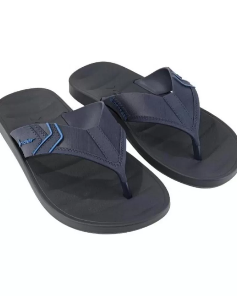RIDER Chanclas De Hombre Playeras Unisex Marino Separador De Ded Negro Fashion