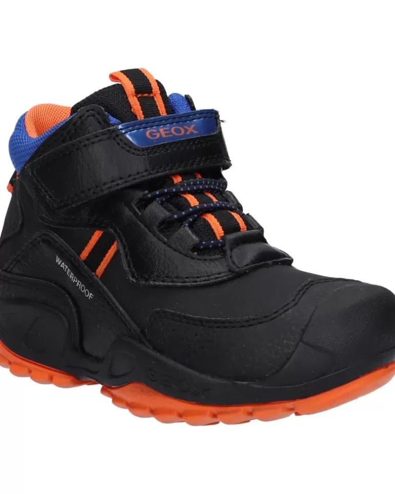 GEOX De Hombre Y Niño J16Cba 0Cebu J New Savage Boy Wpf C0038 Black-Orange New