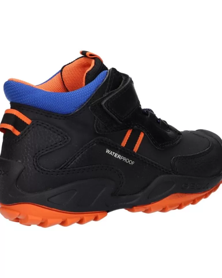 GEOX De Hombre Y Niño J16Cba 0Cebu J New Savage Boy Wpf C0038 Black-Orange New