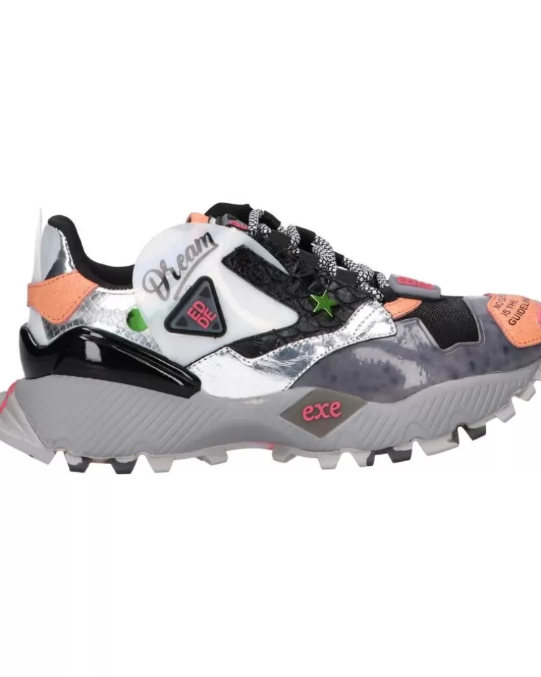 EXE De Mujer 928-3 Leather Black-Orange Hot