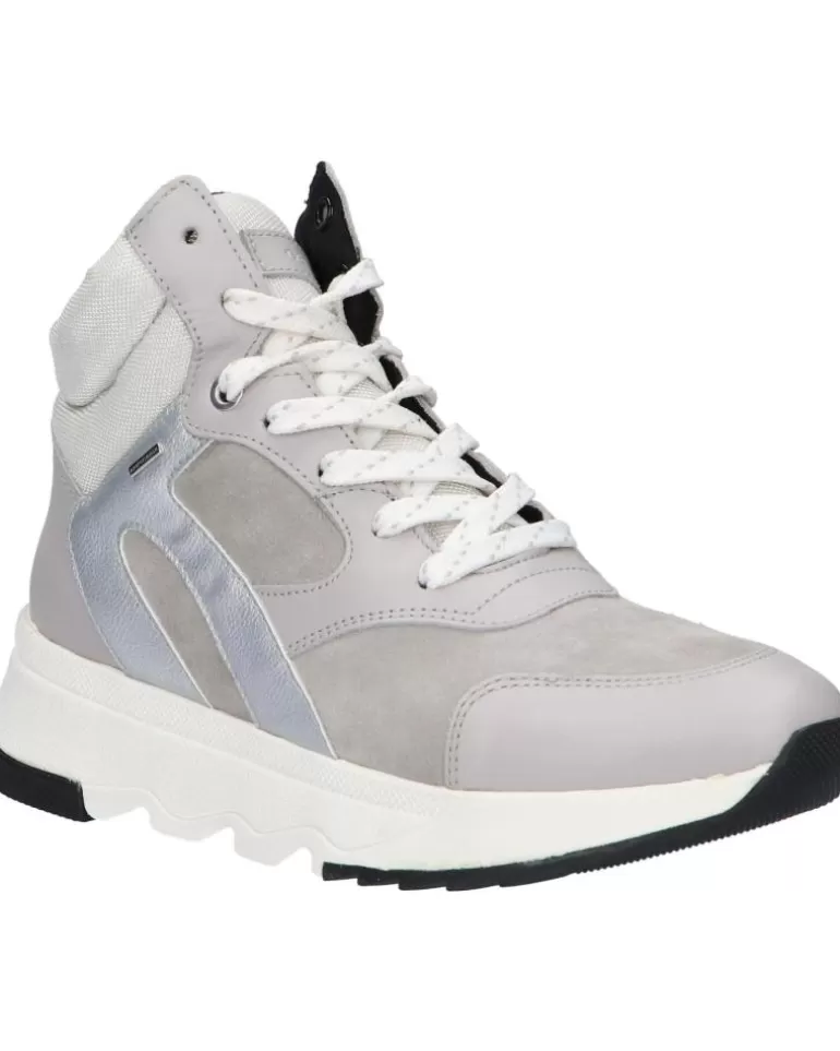 GEOX De Mujer Y Niña D16Hxb 08522 D Falena B Abx C1010 Lt Grey New