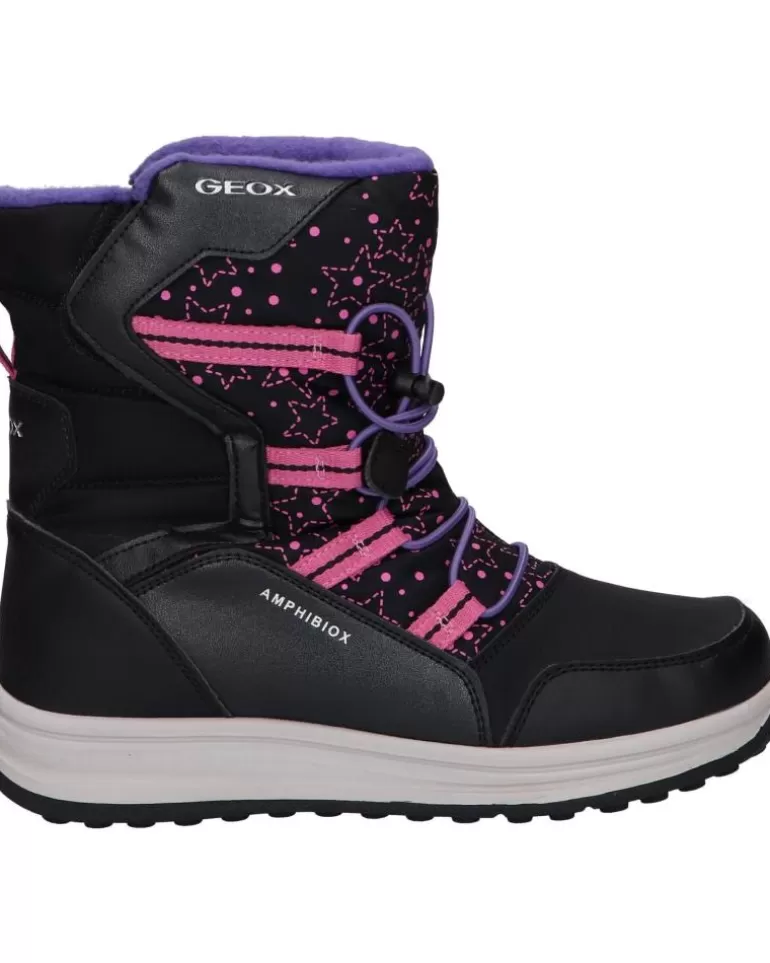 GEOX De Mujer Y Niña J26Fua 054Fu J Roby Girl B Abx C0922 Black-Fuchsia Shop