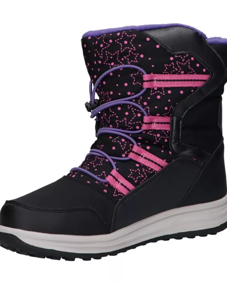 GEOX De Mujer Y Niña J26Fua 054Fu J Roby Girl B Abx C0922 Black-Fuchsia Clearance