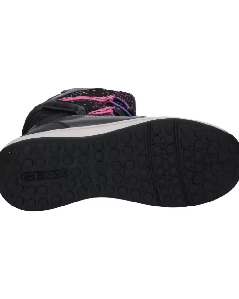 GEOX De Mujer Y Niña J26Fua 054Fu J Roby Girl B Abx C0922 Black-Fuchsia Clearance