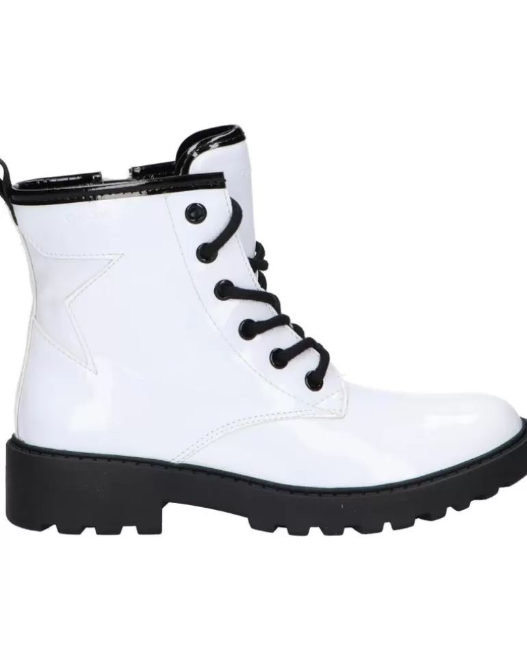 GEOX De Mujer Y Niña J9420G 000Hh J Casey Girl C0404 White-Black Outlet