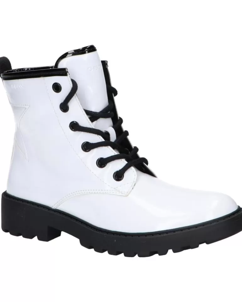 GEOX De Mujer Y Niña J9420G 000Hh J Casey Girl C0404 White-Black Outlet