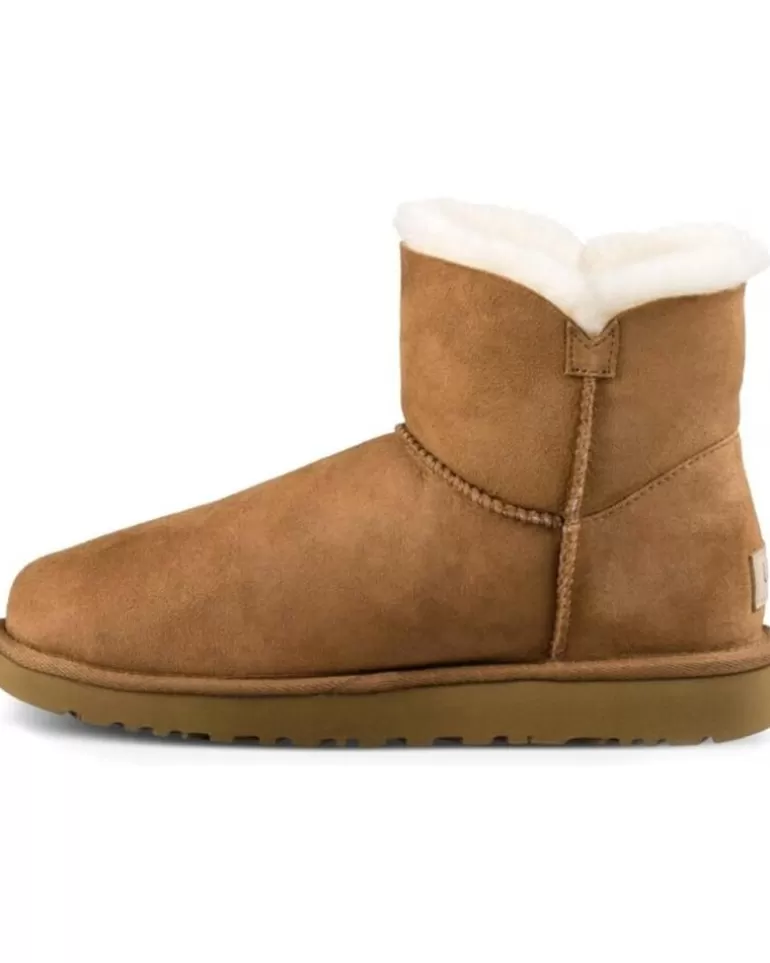 UGG De Mujer Y Niña 1016422 Mini Bailey Button Ii Chestnut Hot