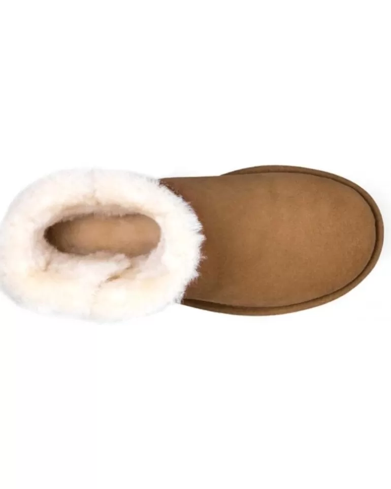 UGG De Mujer Y Niña 1016422 Mini Bailey Button Ii Chestnut Hot