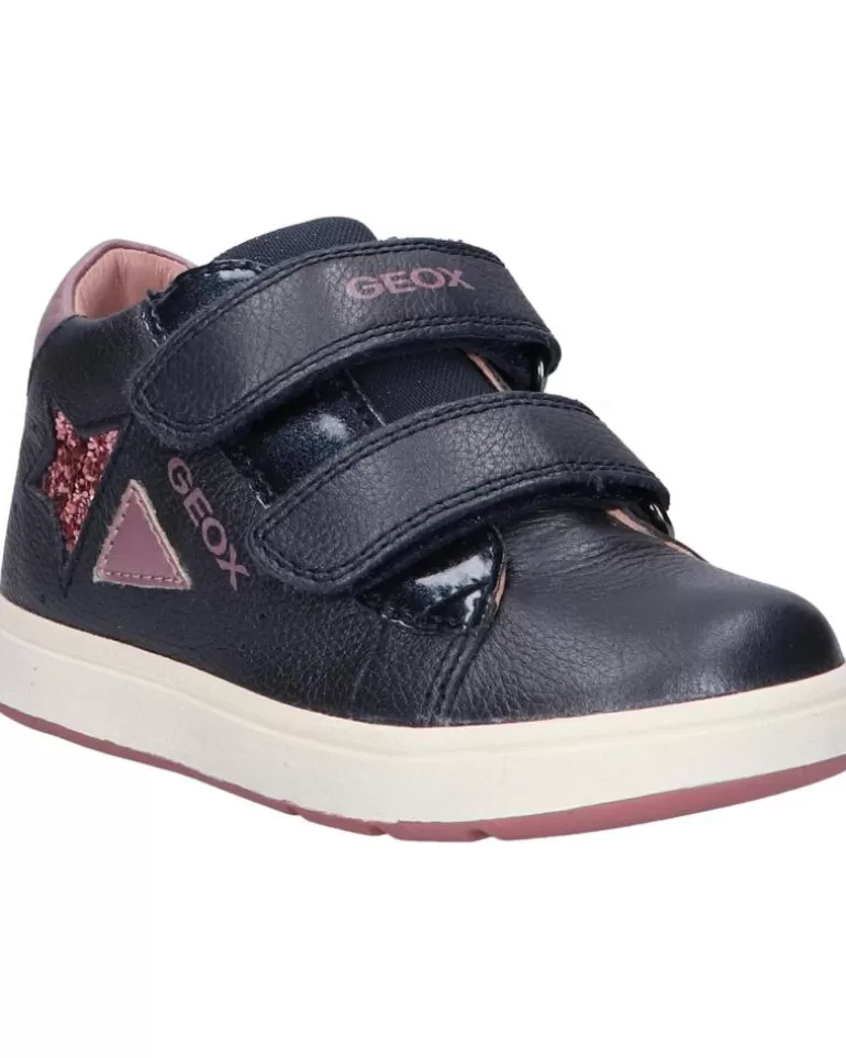 GEOX De Niña B254Ca 044Aj B Biglia Girl C0965 Navy-Dk Pink New