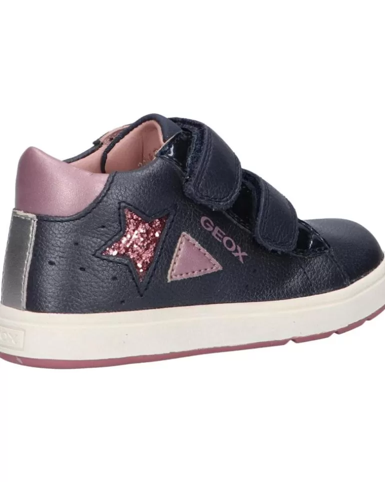 GEOX De Niña B254Ca 044Aj B Biglia Girl C0965 Navy-Dk Pink New