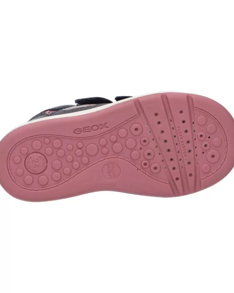 GEOX De Niña B254Ca 044Aj B Biglia Girl C0965 Navy-Dk Pink New