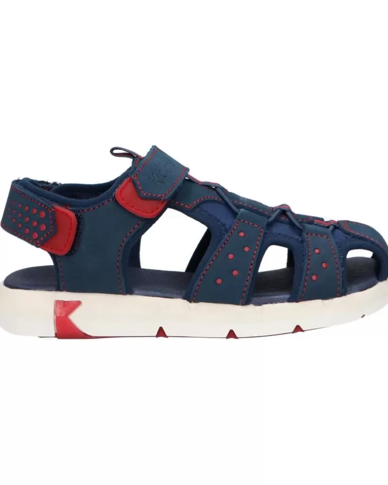 KICKERS De Niña Y Niño 858711-30 Jumange Nubuck 103 Marine Rouge Cheap