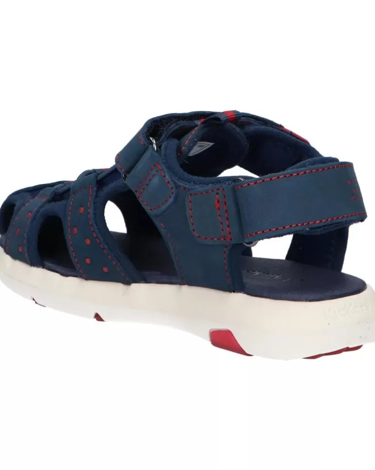 KICKERS De Niña Y Niño 858711-30 Jumange Nubuck 103 Marine Rouge Cheap