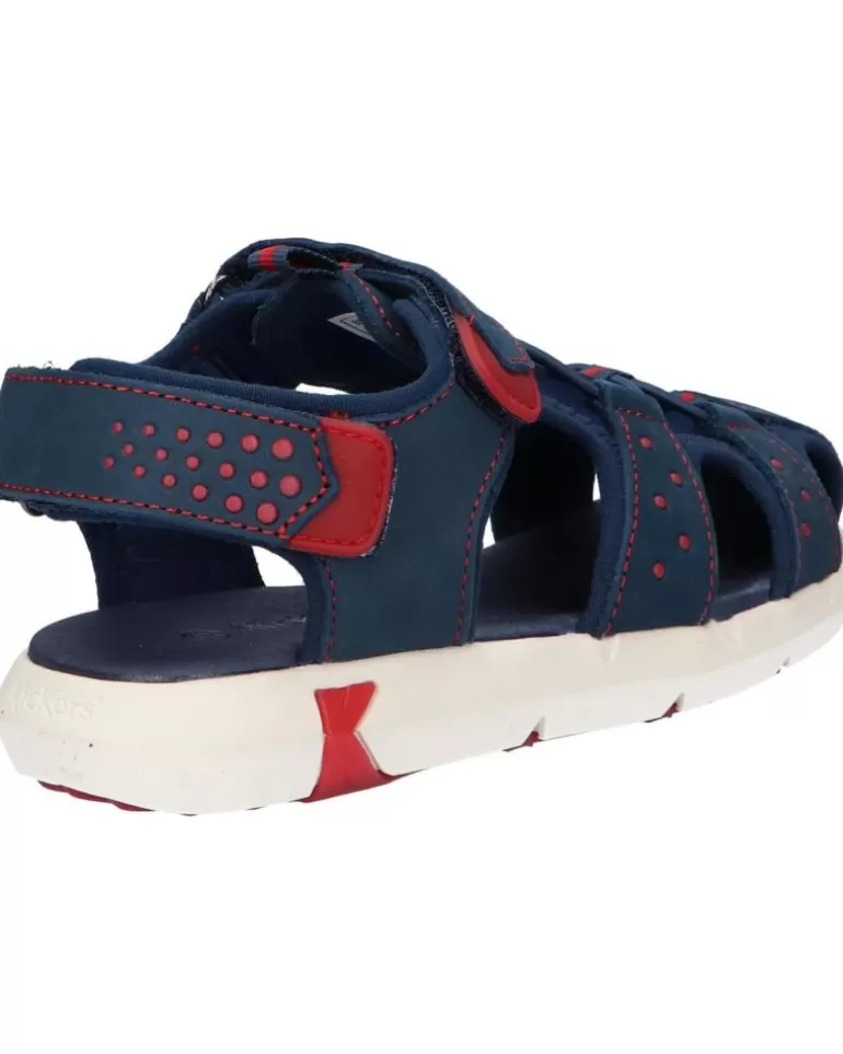 KICKERS De Niña Y Niño 858711-30 Jumange Nubuck 103 Marine Rouge Cheap