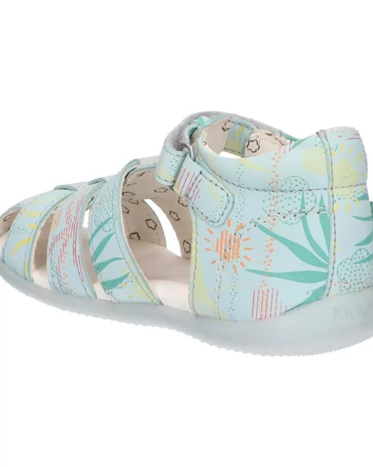 KICKERS De Niña Y Niño 895392-10 Bigflo-2 Cow Nappa 53 Bleu Clair Suns Fashion