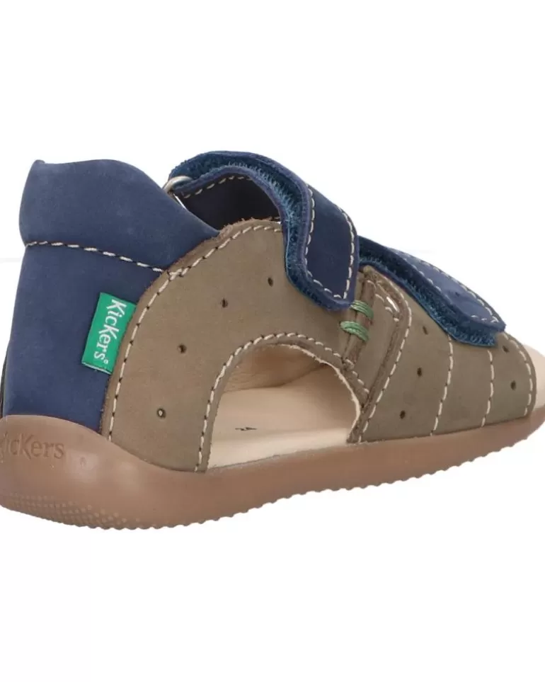KICKERS De Niño 785408-10 Boping-2 Golf Nubuck 203 Kaki Bleu Store